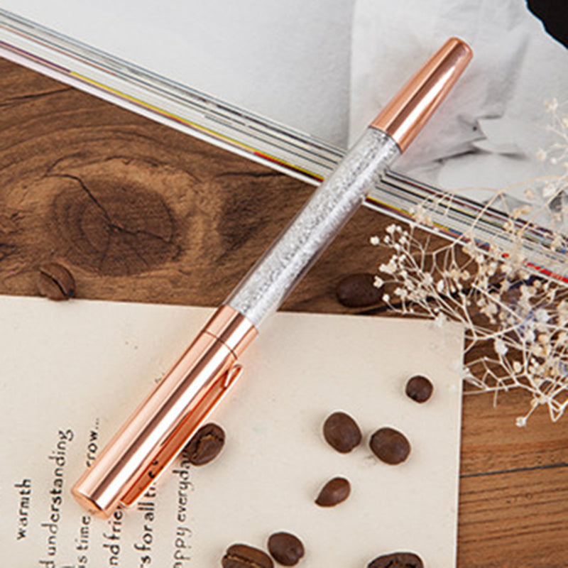 Penna con cristalli linea swarovski con scrittura roller